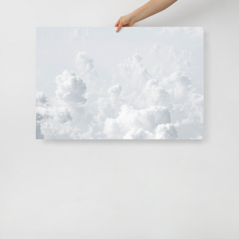 Grey and White Clouds Poster