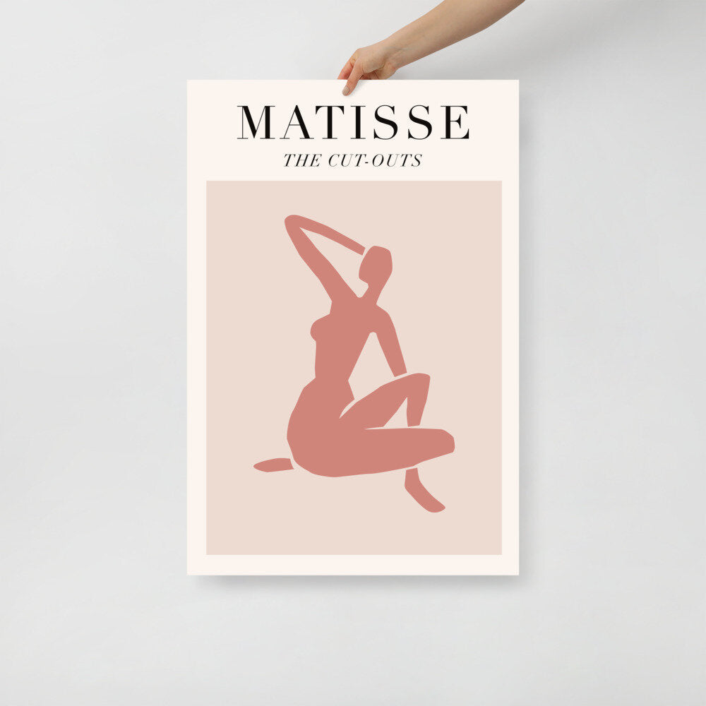 Terracotta Matisse Female Cut-Out Poster