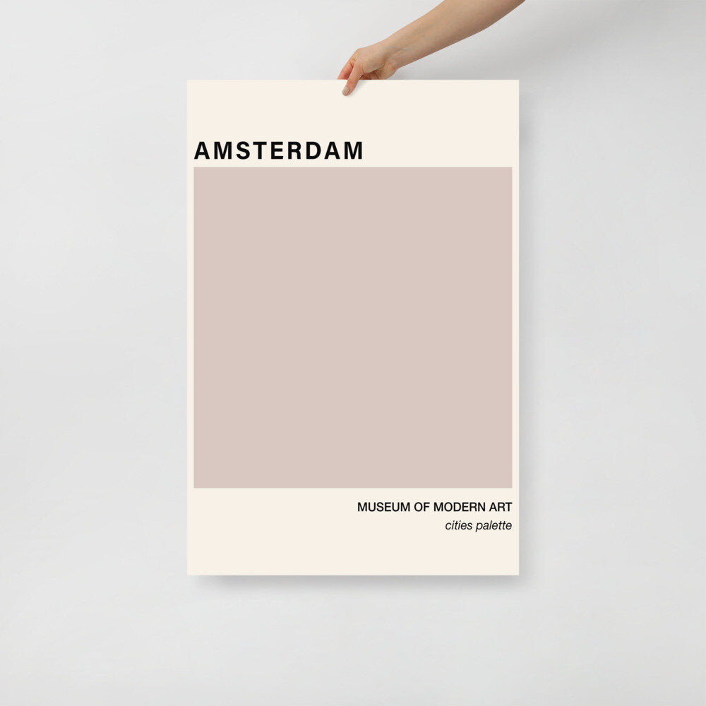 Cities Colour Card Collection - Amsterdam Poster