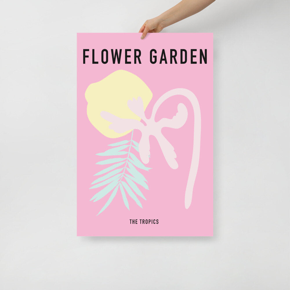 Pastel Flower Garden Wall Poster