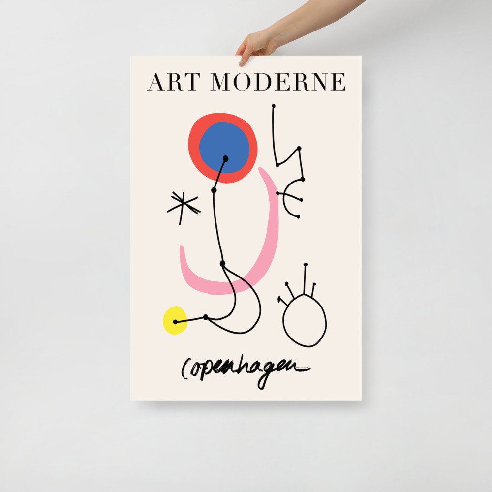 Copenhagen Abstract Modern Art Poster