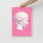 Pink and Red Striped Emperor Poster