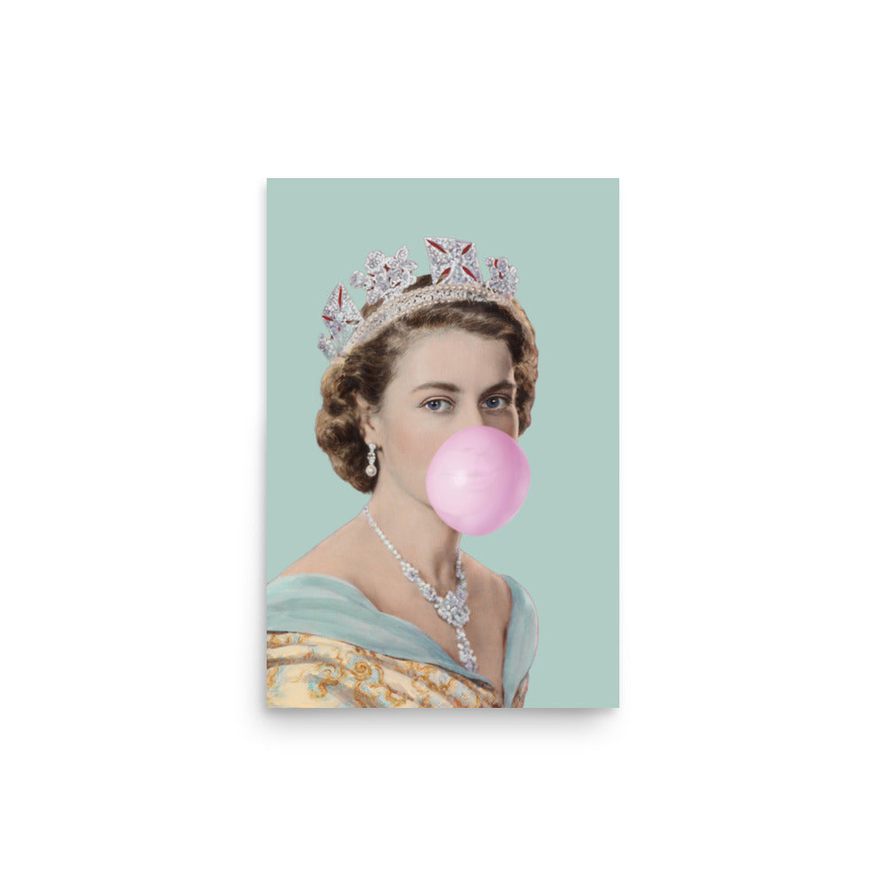 Queen Elizabeth Bubble-Gum Poster