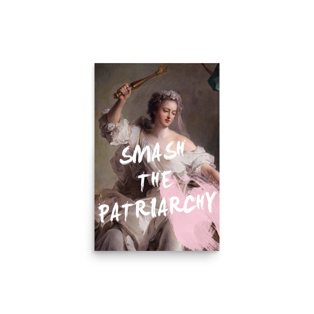 Smash the Patriarchy Altered Art Wall Poster