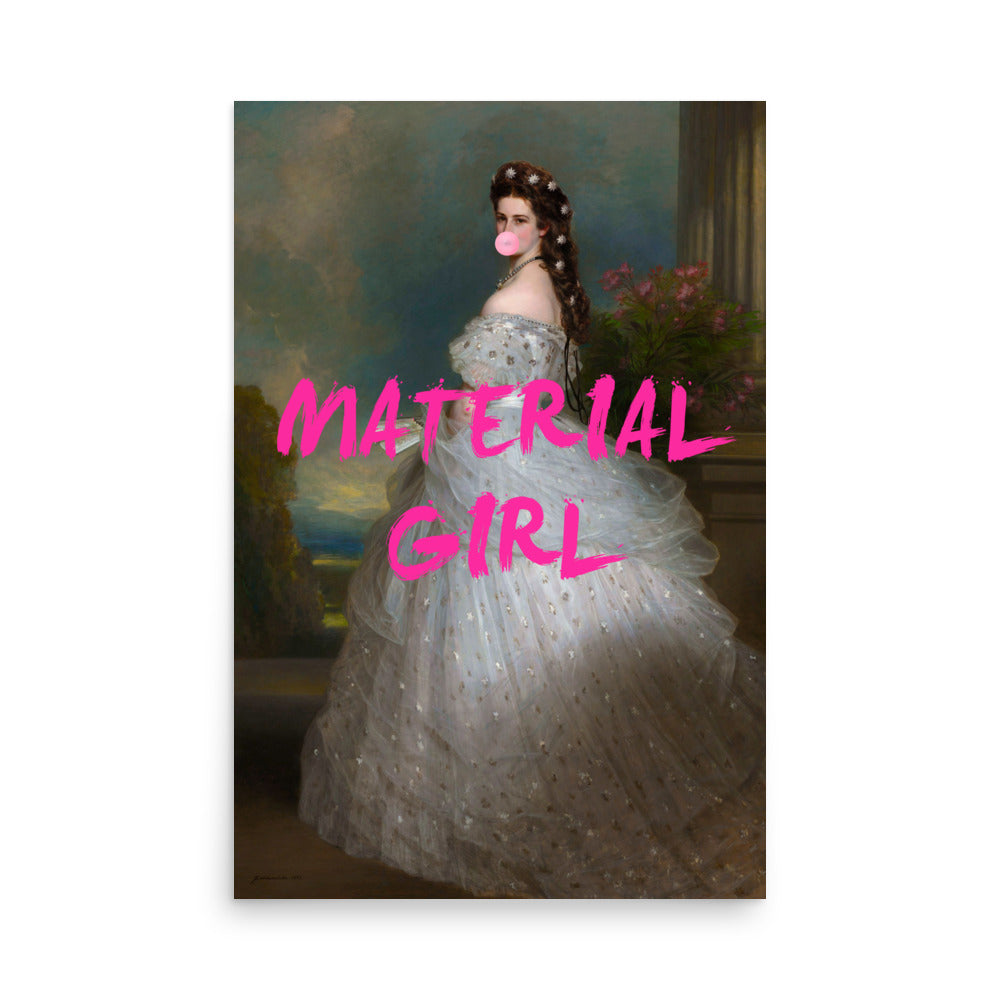 Pink Material Girl Altered Art Poster
