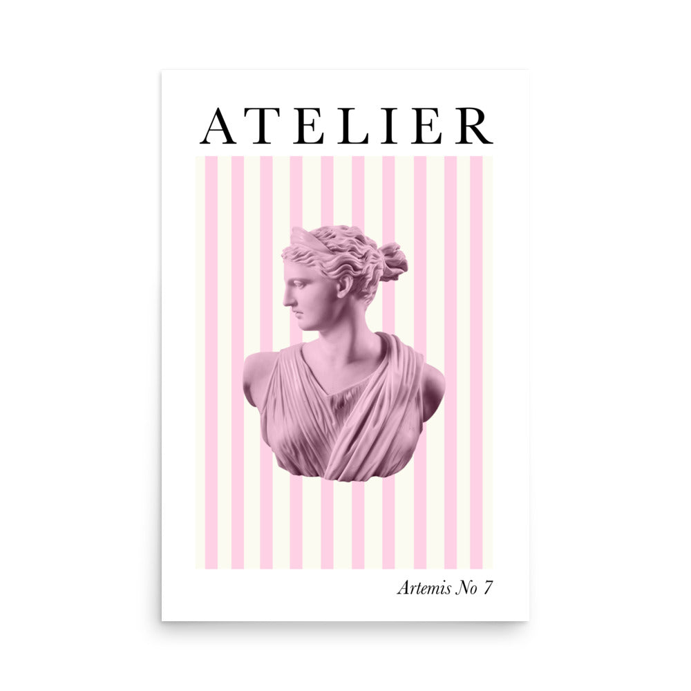 Pastel Striped Artemis Poster