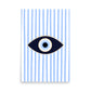 Blue Striped Evil Eye Poster