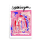 Pink Copenhagen Abstract Art Poster
