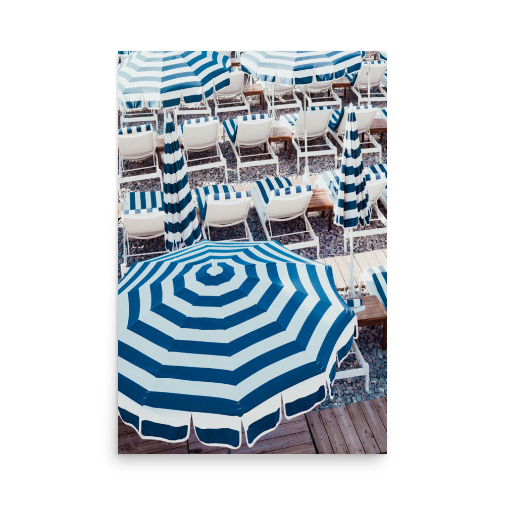 Riviera Beach Umbrellas Poster