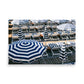 Striped Umbrellas of the Riviera Poster