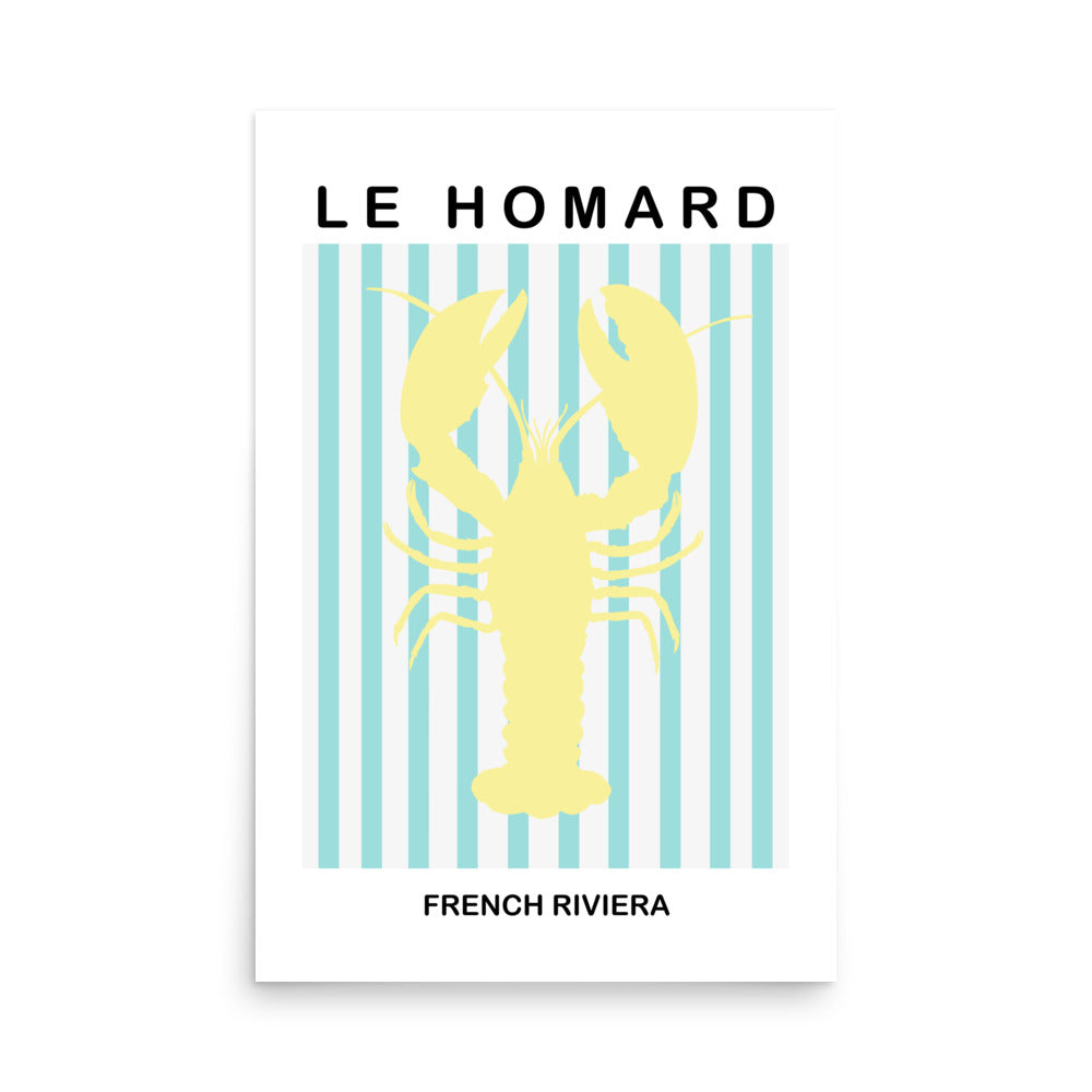 Yellow Striped Lobster Poster