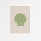 Green Clam Shell Poster
