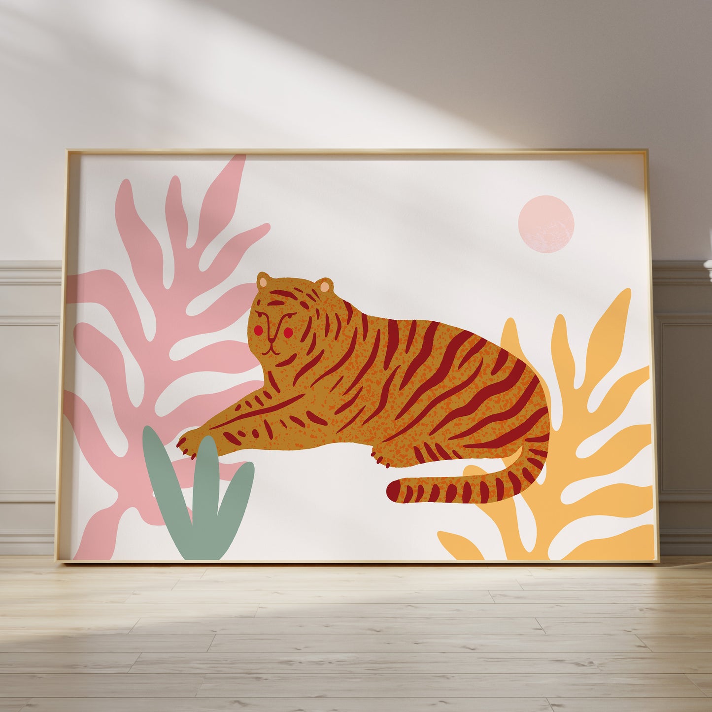 Illustrated Tiger Wall Poster