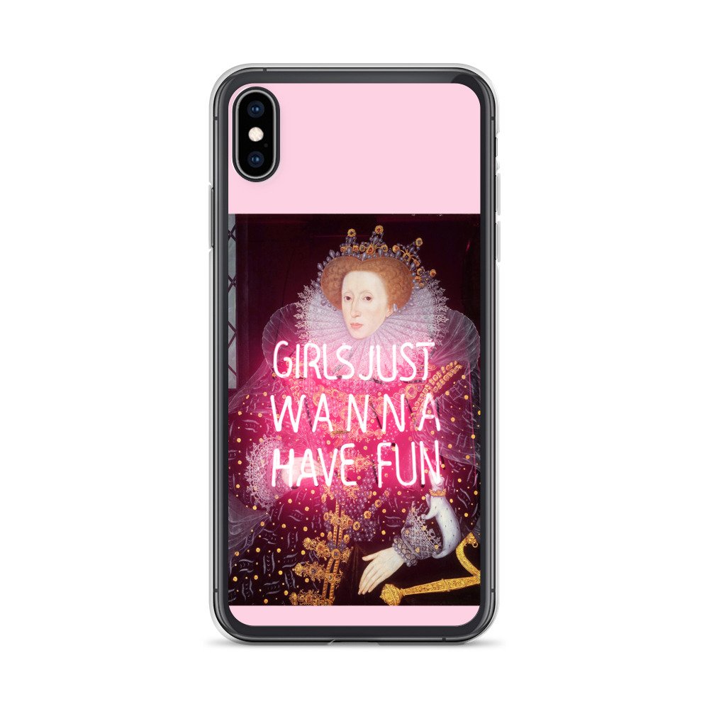 Queen Elizabeth Neon Pink iPhone Case