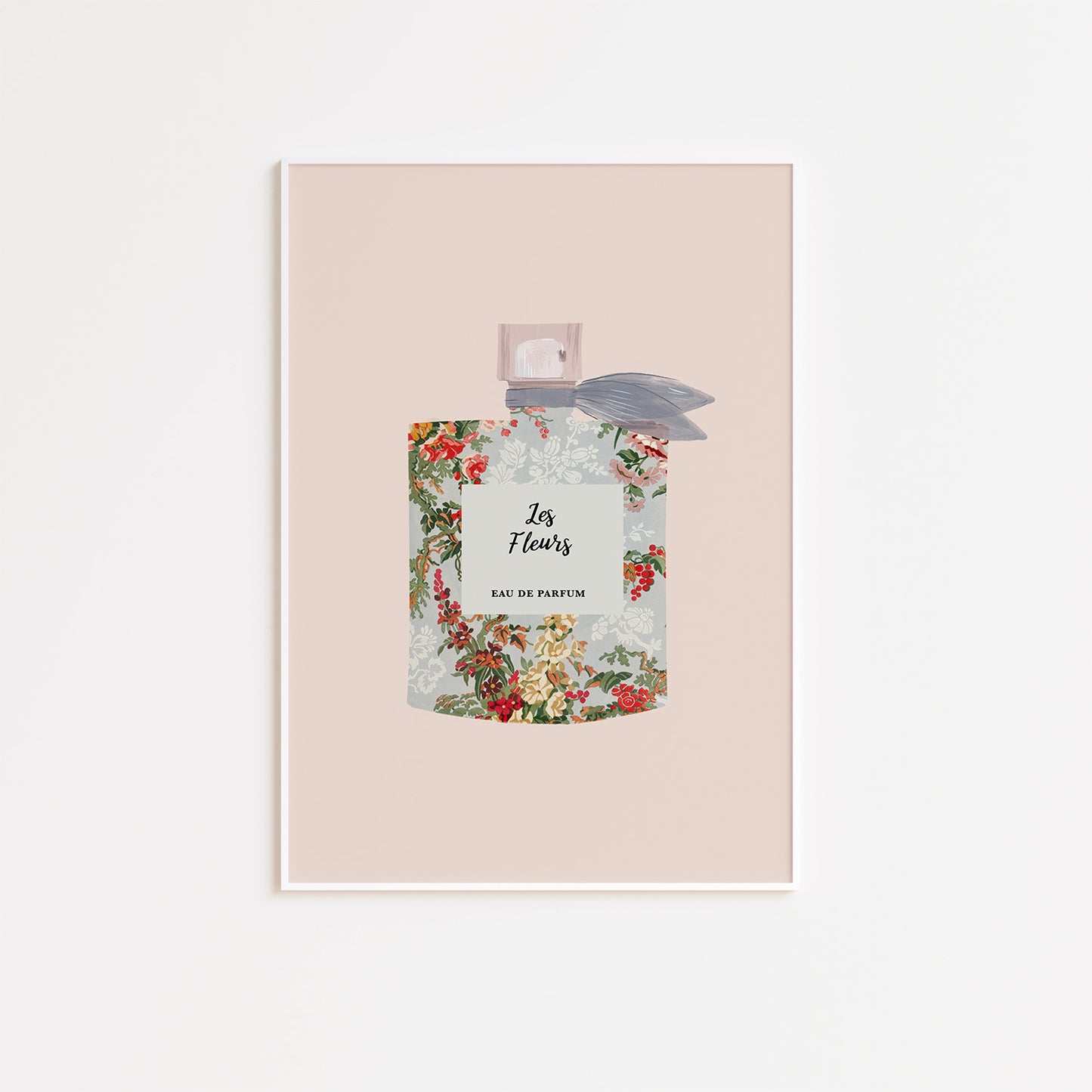 Floral Perfume Bottle Fashion Poster