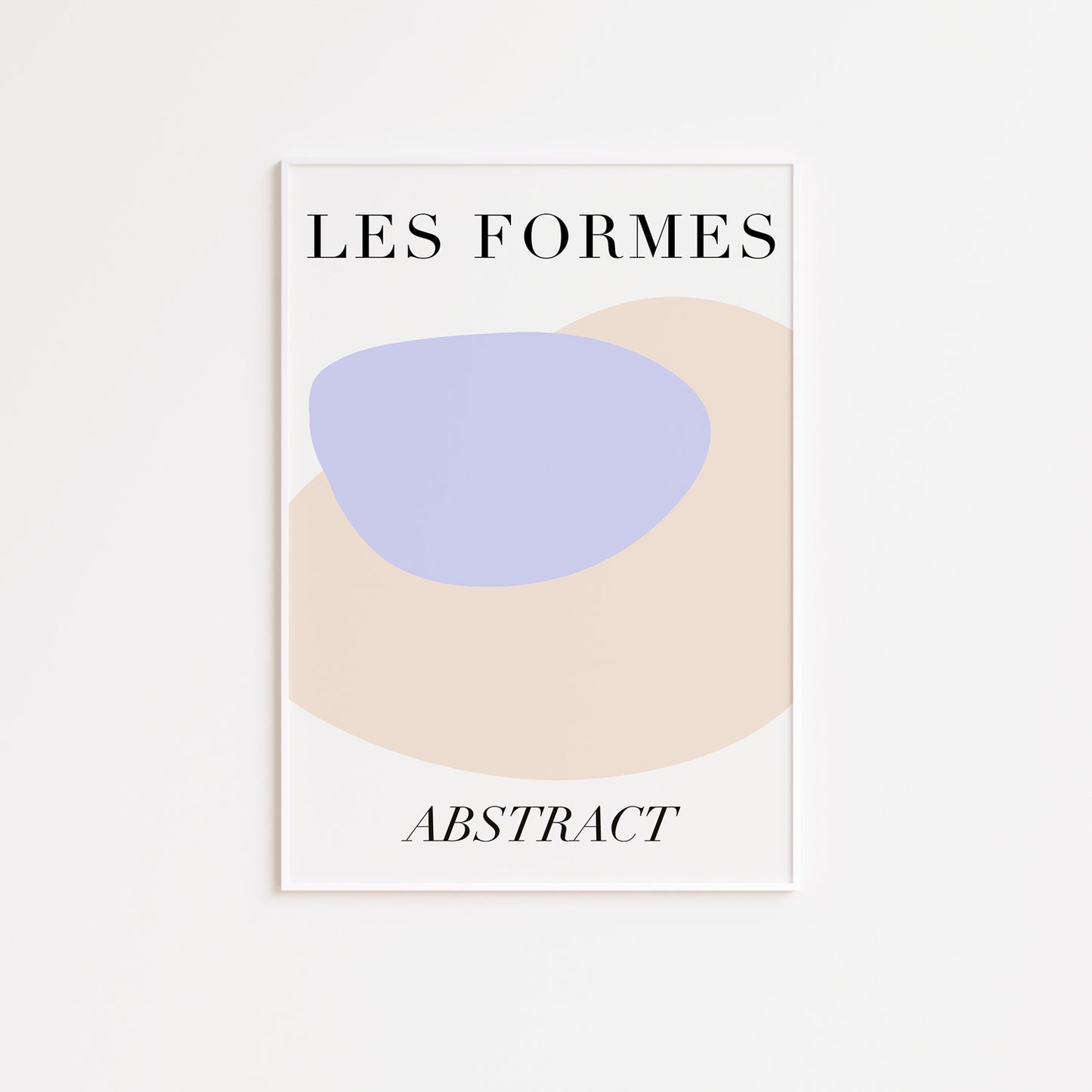 Beige and Lilac Abstract Poster
