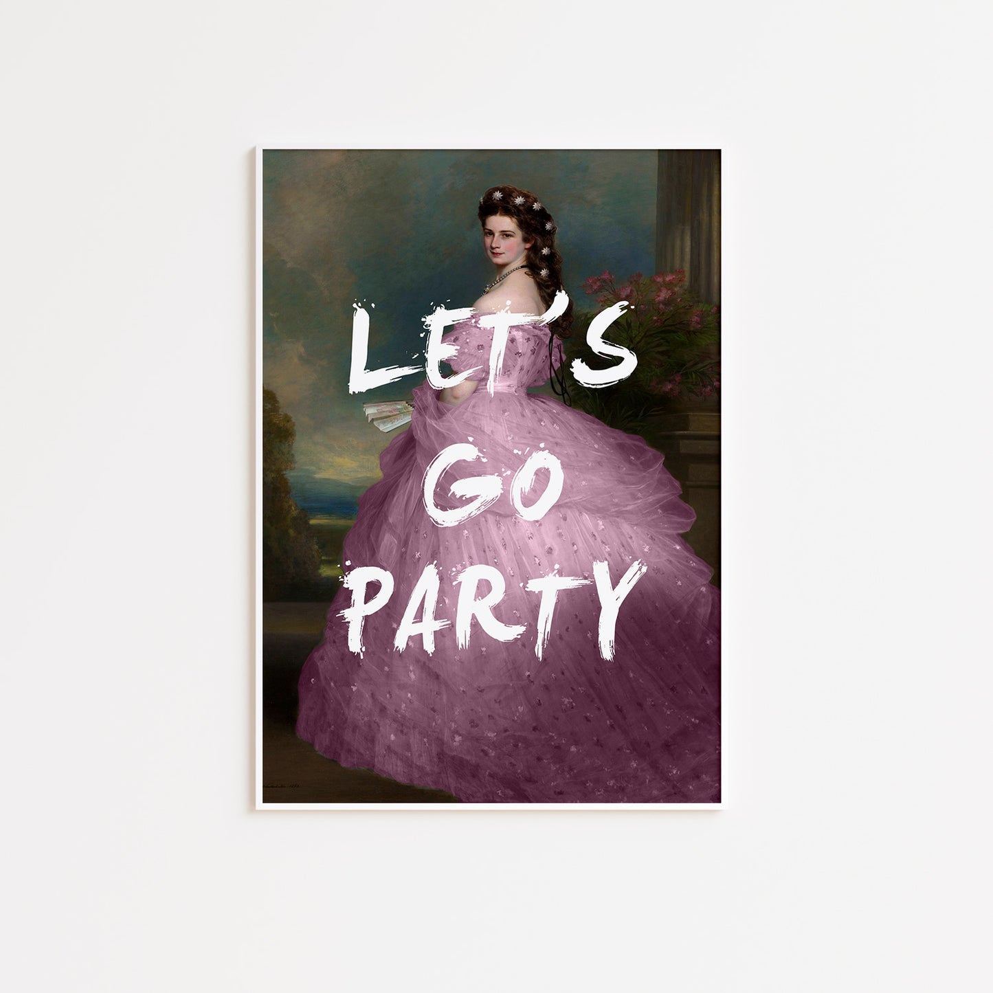 Let's Go Party Altered Art Poster