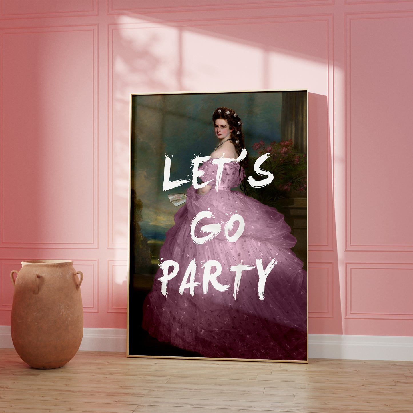 Let's Go Party Altered Art Poster