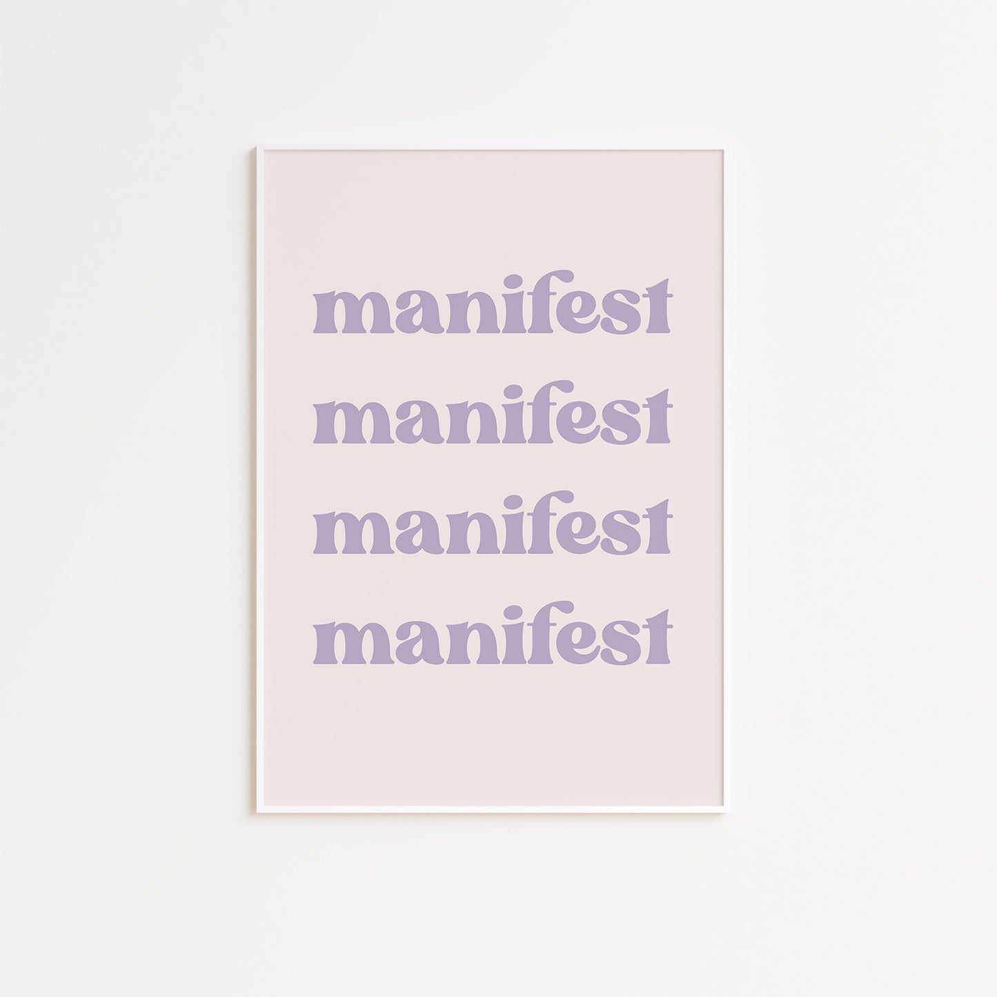 Manifest Wall Poster - Lilac and Beige