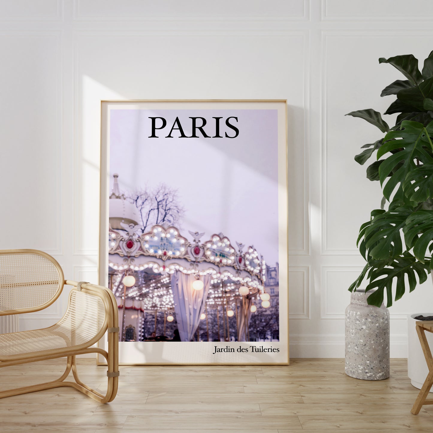 Paris Carousel Photographic Wall Poster Print