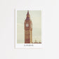 Big Ben London Travel Poster