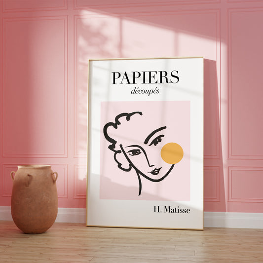 Face of a Woman - Matisse Inspired Poster
