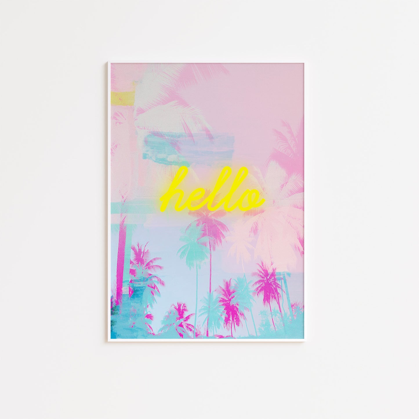 Neon Palm Poster