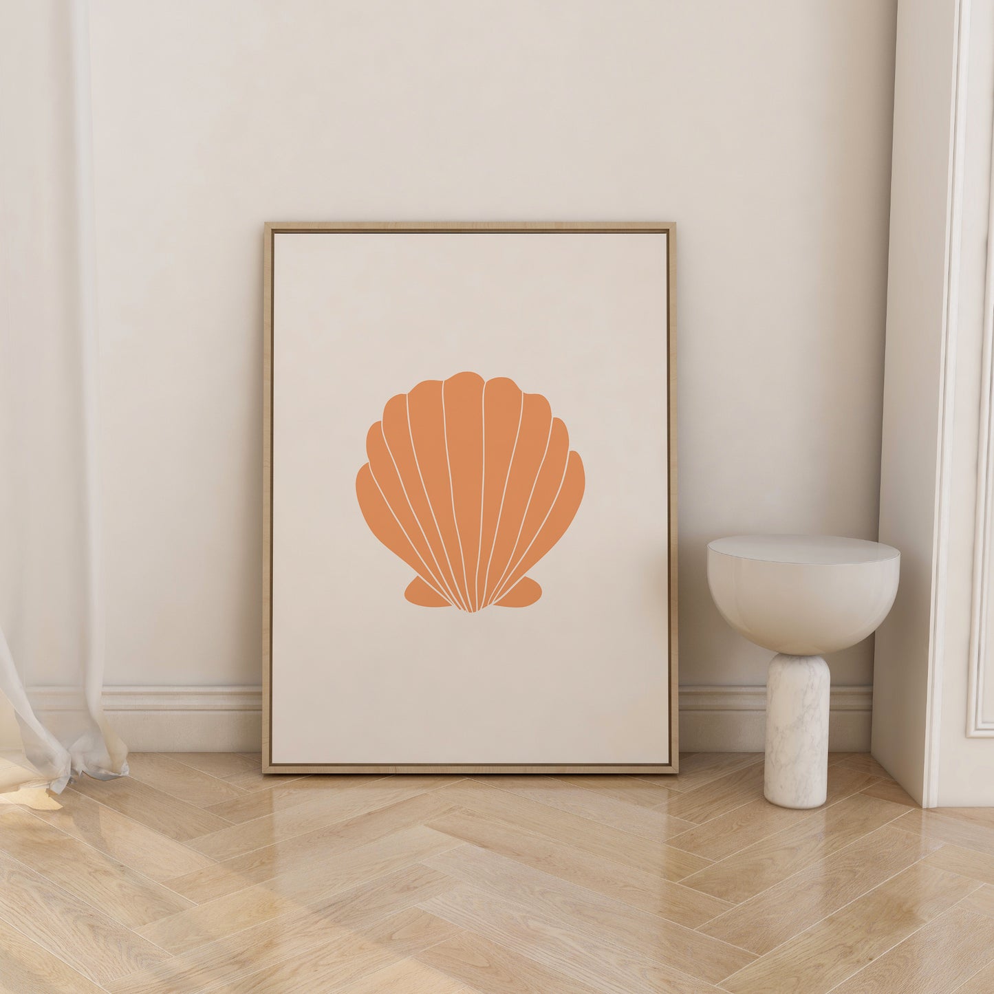 Orange Clam Shell Poster