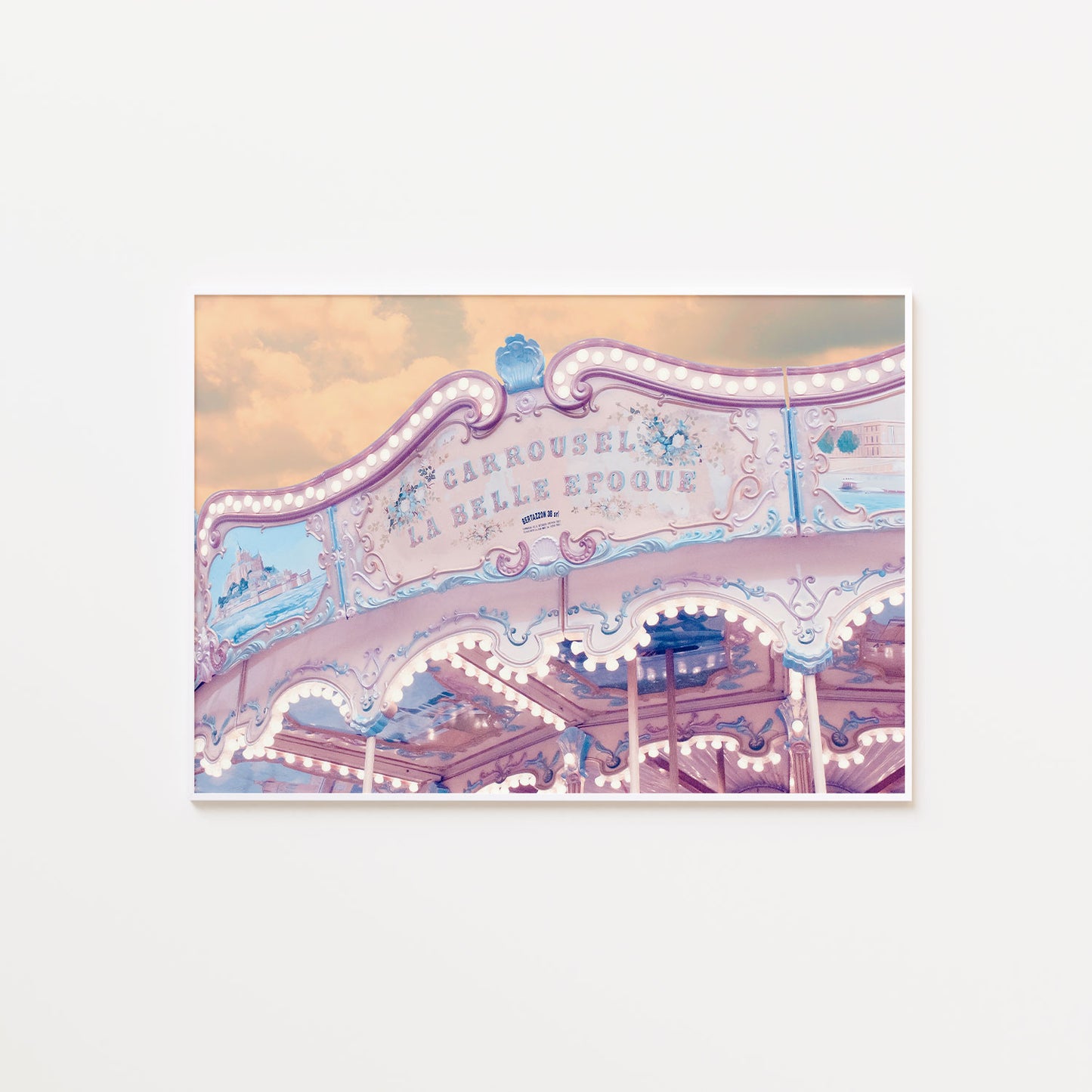 Pastel Paris Carousel Poster