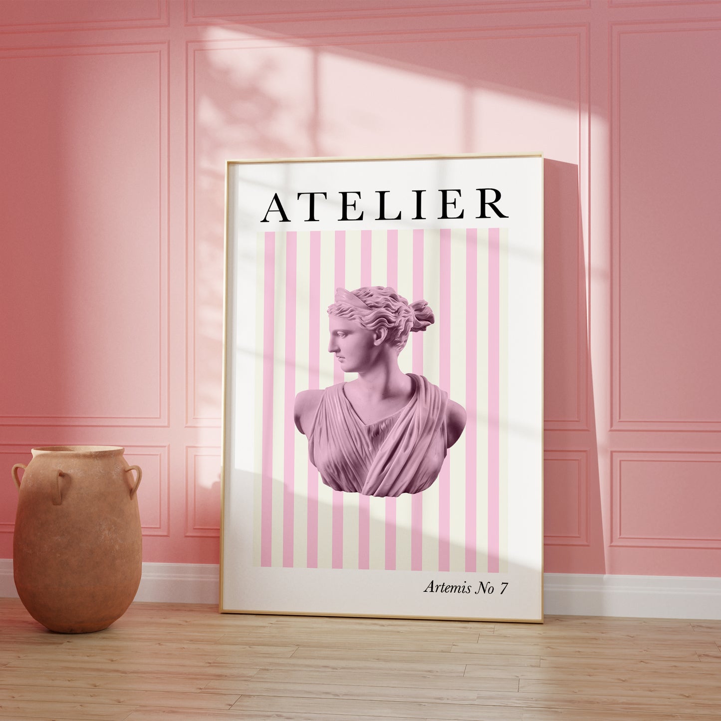 Pastel Striped Artemis Poster
