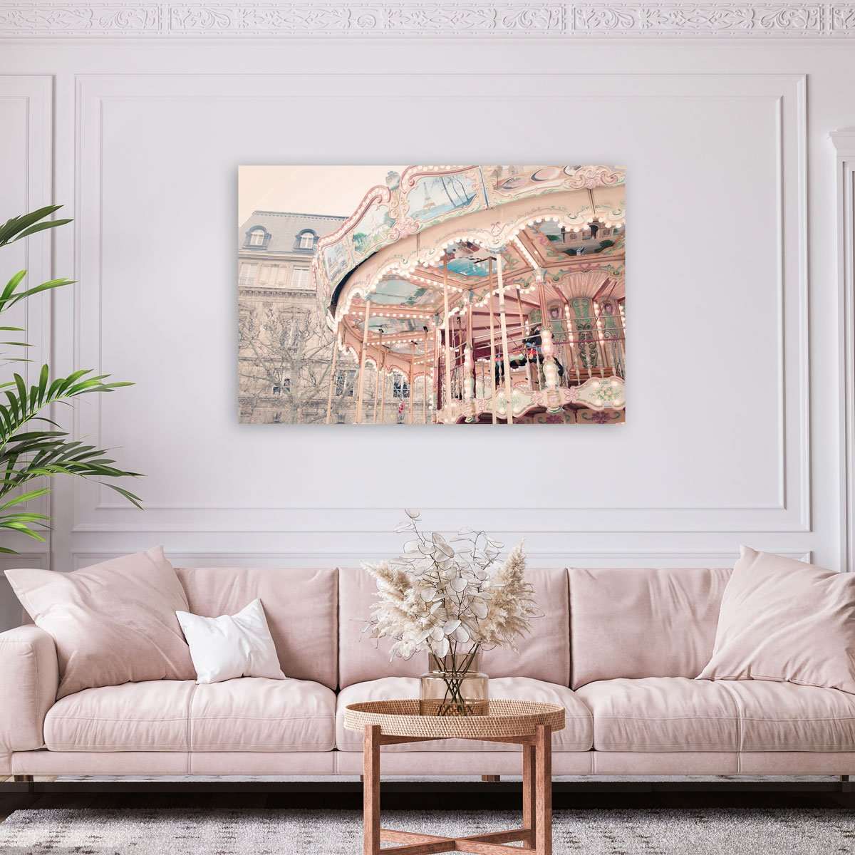 Carousel in Paris Canvas - Ready to hang
