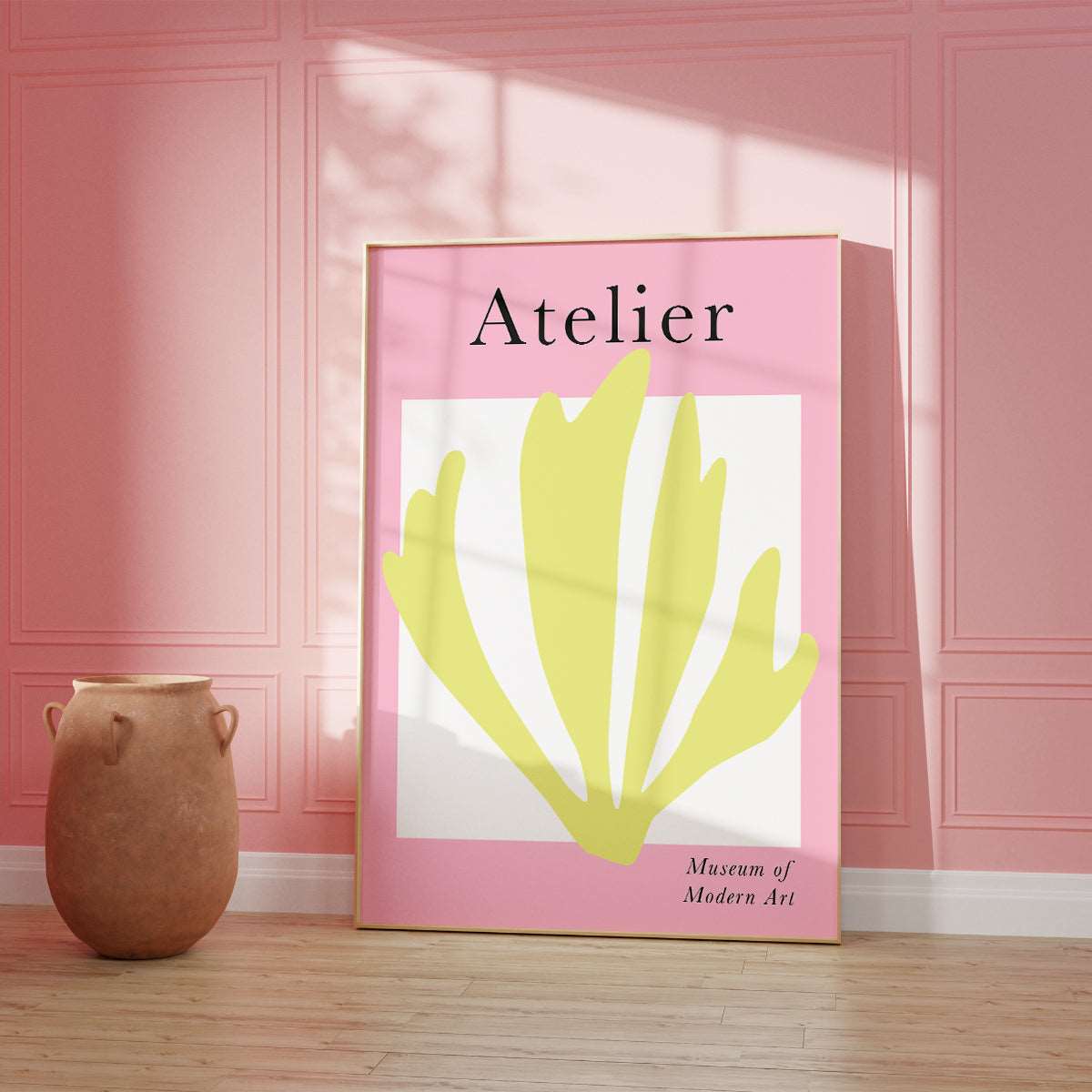 Bright Pink and Lime Atelier Poster