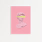 Pink and Yellow David Wall Poster Print