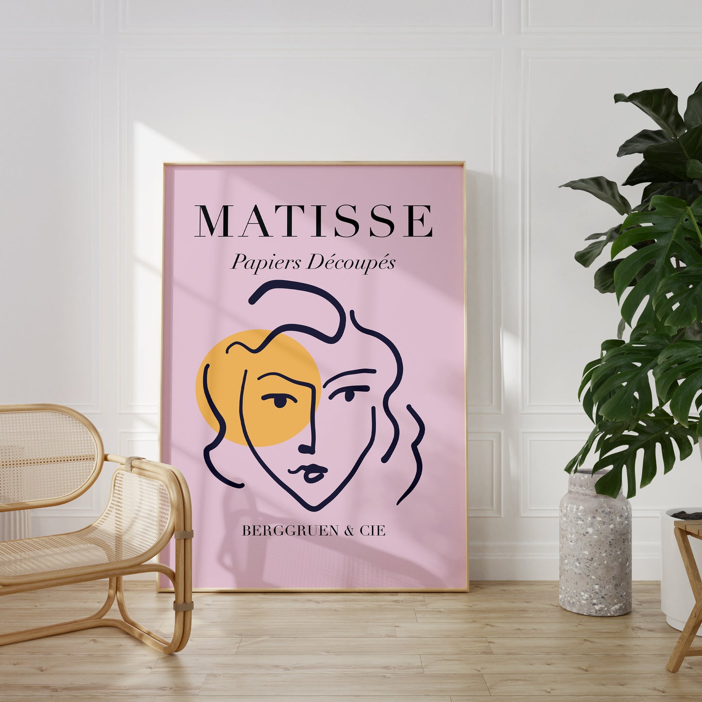 Pink Matisse Inspired Wall Poster Print
