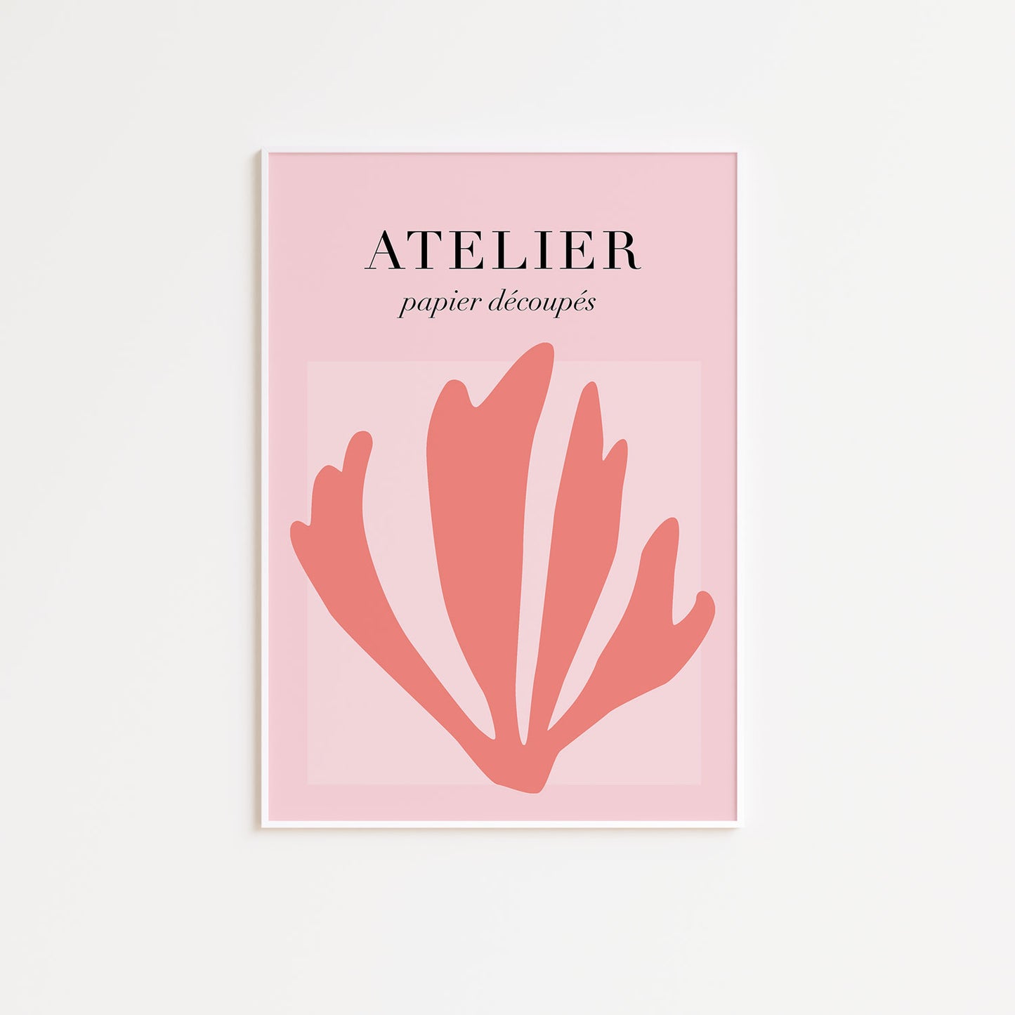 Pink Abstract Leaf Wall Poster