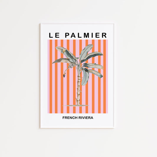 Striped Palm Tree Poster