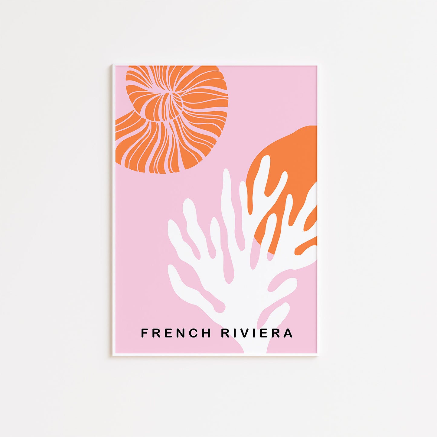 Pink and Orange Graphic Riviera Poster