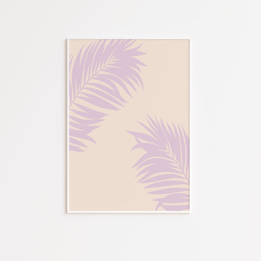 Purple Palm Leaves Print