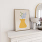 Yellow Vase of Flowers Poster