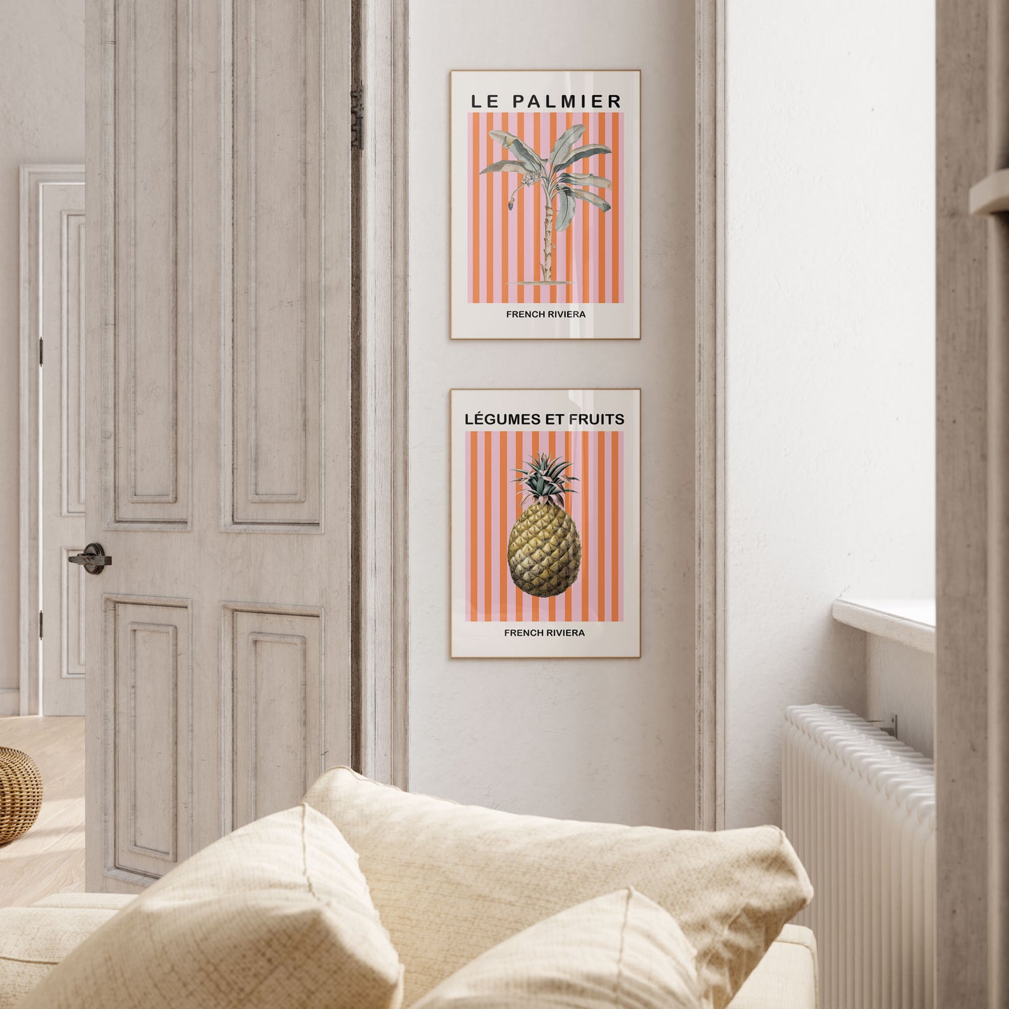Striped Palm Tree Poster
