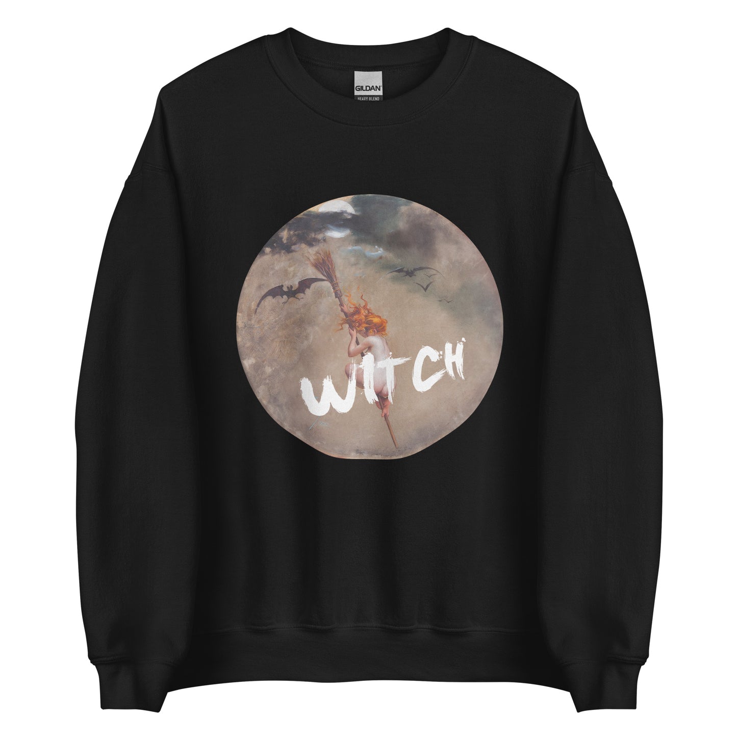 Flying Witch Halloween Fall Sweater