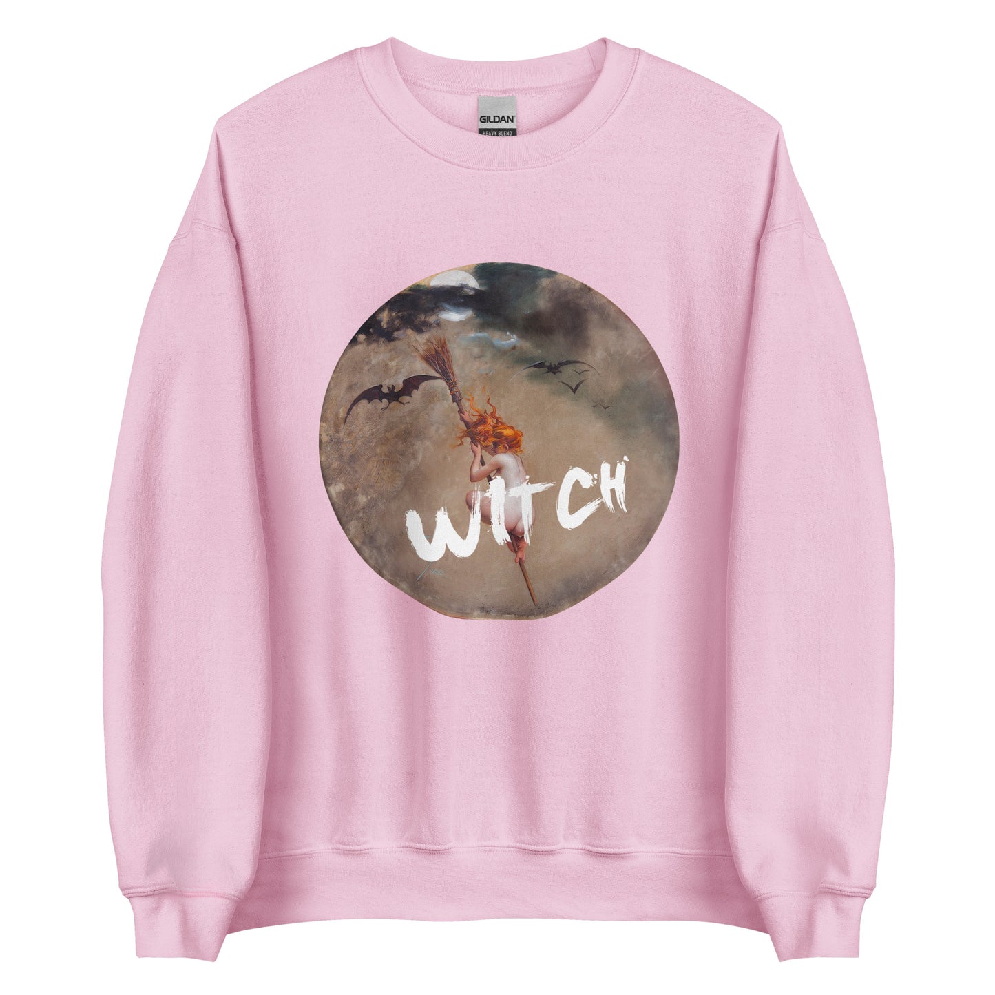 Flying Witch Halloween Fall Sweater