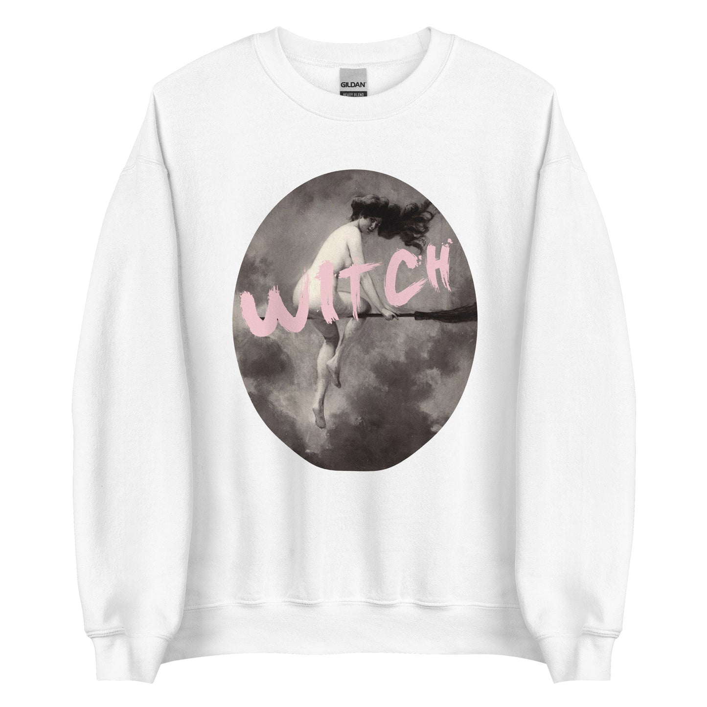 Witch Black and White Halloween Fall Sweater
