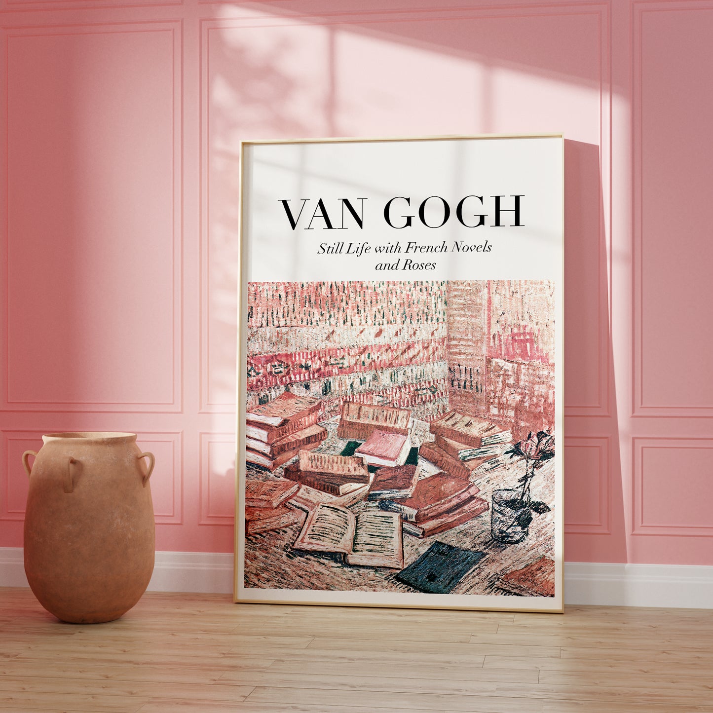 Van Gogh Still Life With Books And Roses Poster
