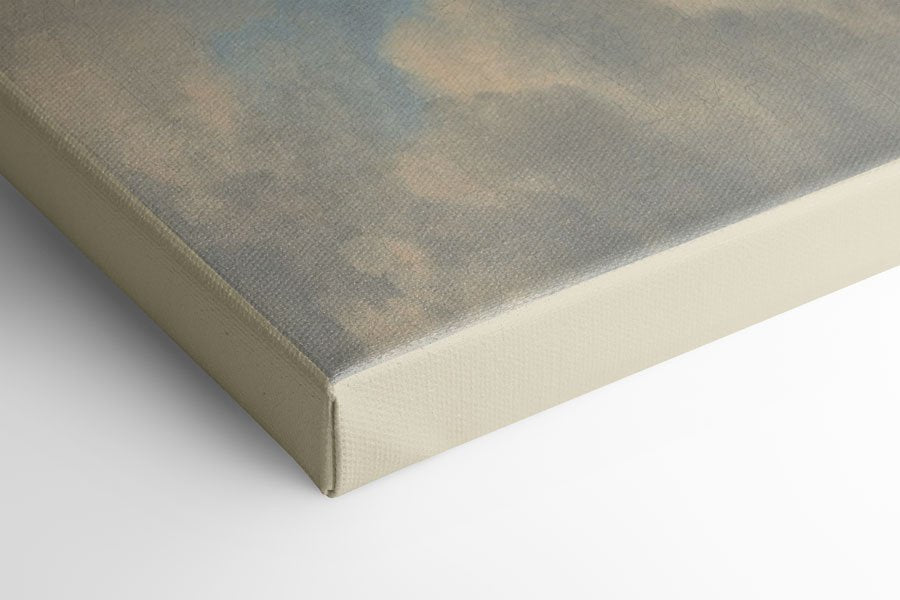 Blue and Beige Cloud Canvas - Ready to hang